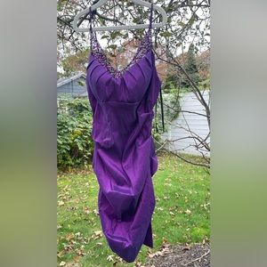 Purple stretchable dress
